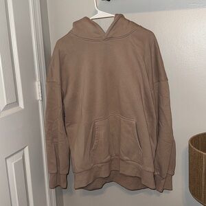 Cream Hoodie with Front Pocket